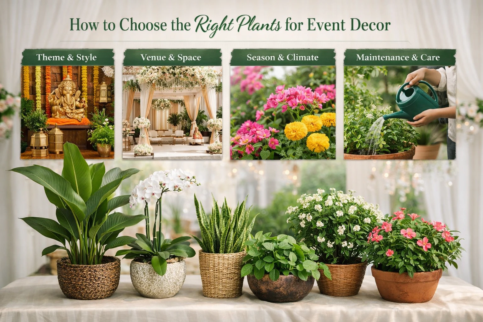 How to Choose the Right Plants for Event Decor